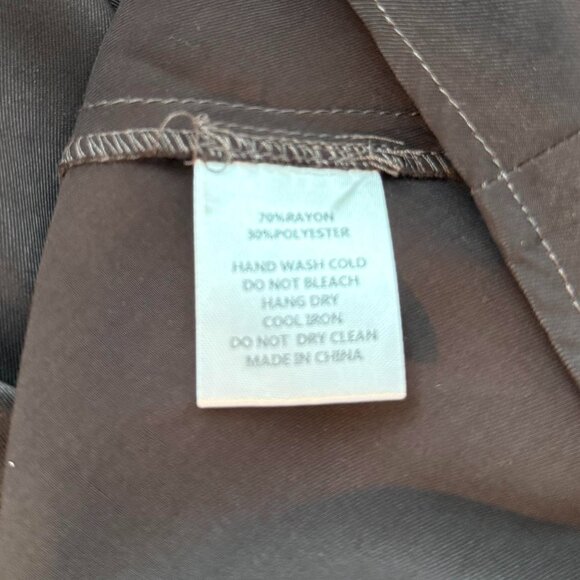 Mod Ref - Brown Silk Shift Maxi Dress (Size M) - Picture 6 of 6